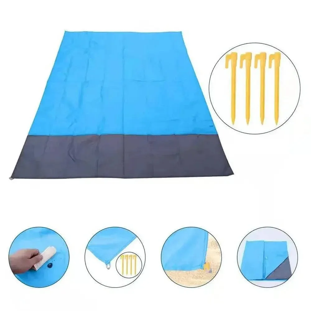 Beach Blanket Sandproof 200 X 140cm Waterproof Beach Mat Lightweight Picnic Blanket for Travel Hiking Sports