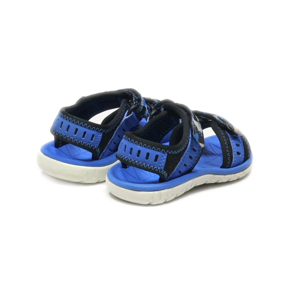 Clarks Surfing Coast Sling Back Crawlers Fabric Blue Colour For Kids