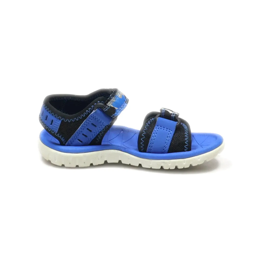 Clarks Surfing Coast Sling Back Crawlers Fabric Blue Colour For Kids