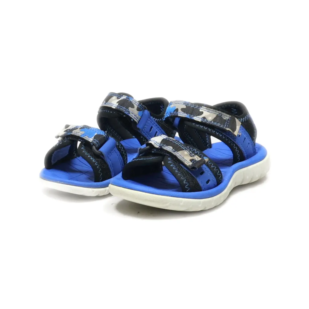 Clarks Surfing Coast Sling Back Crawlers Fabric Blue Colour For Kids