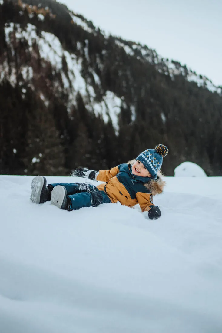 KIDS’ WARM AND WATERPROOF SNOW BOOTS - SH500 X-WARM