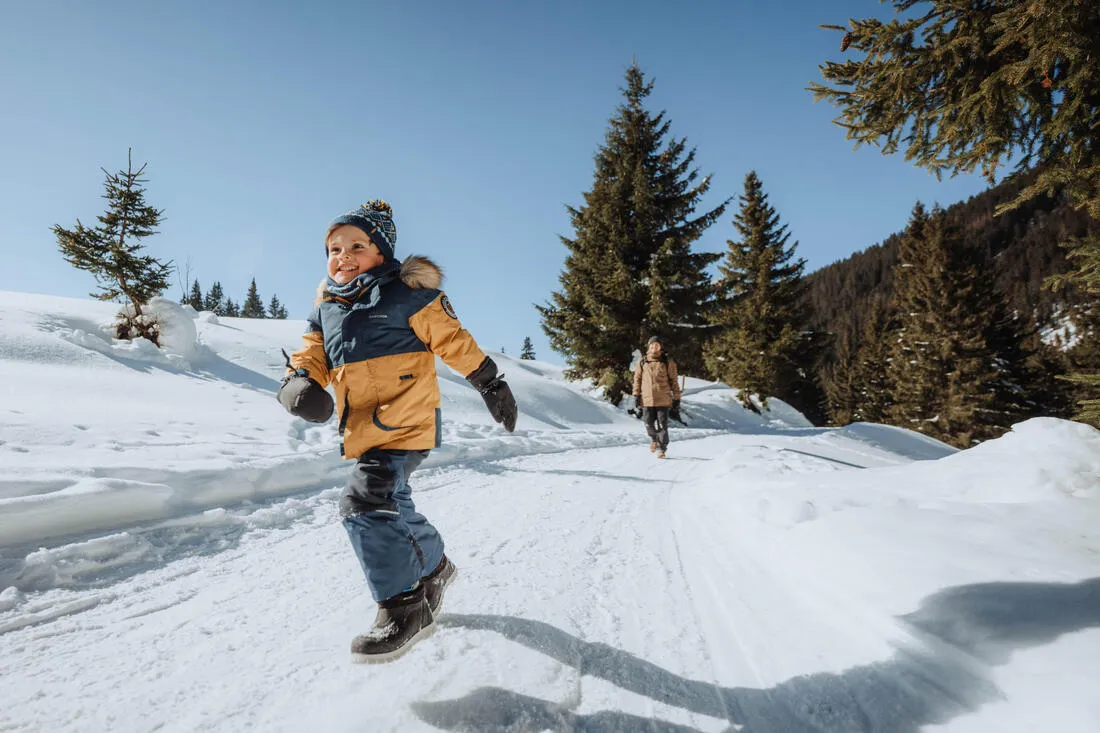 KIDS’ WARM AND WATERPROOF SNOW BOOTS - SH500 X-WARM