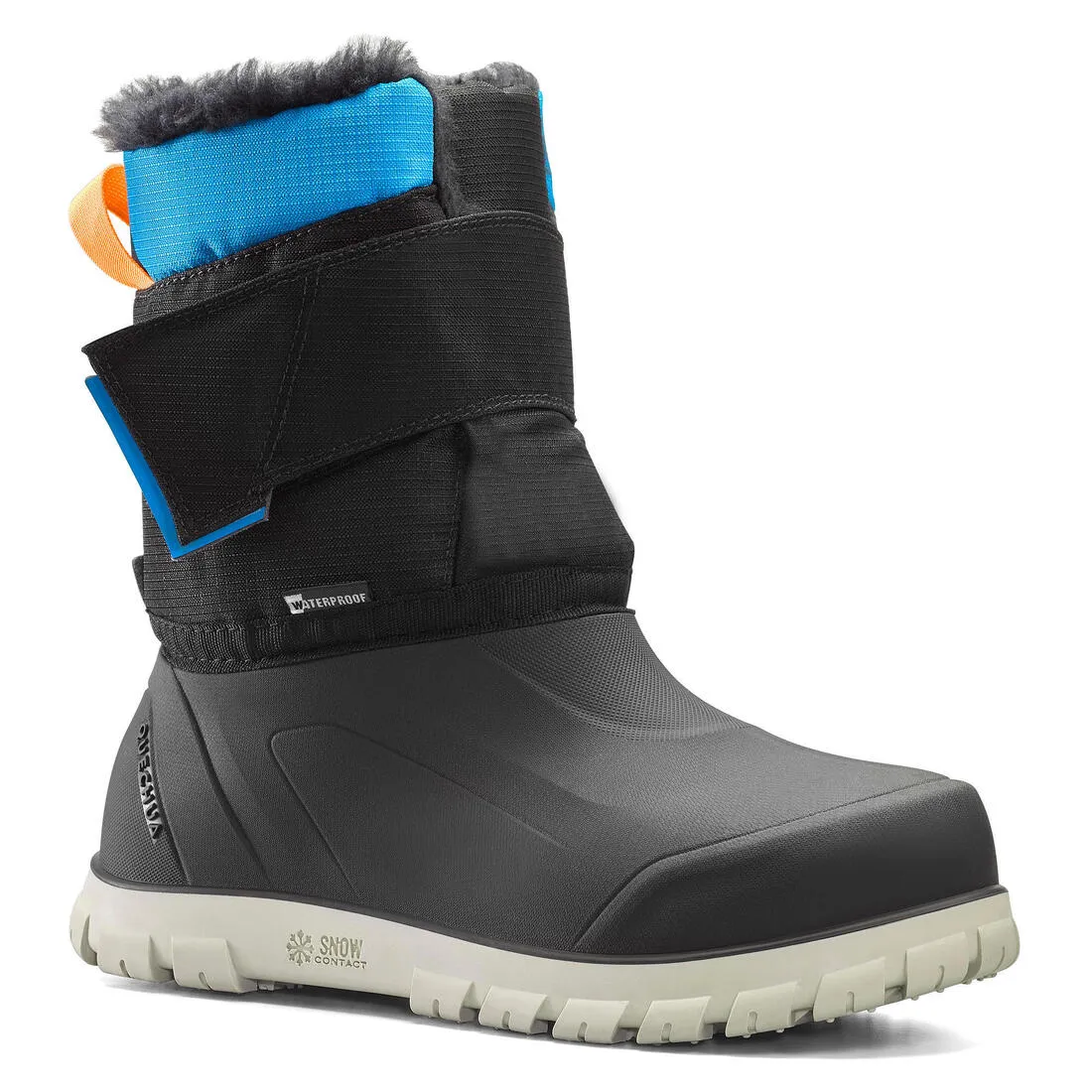 KIDS’ WARM AND WATERPROOF SNOW BOOTS - SH500 X-WARM