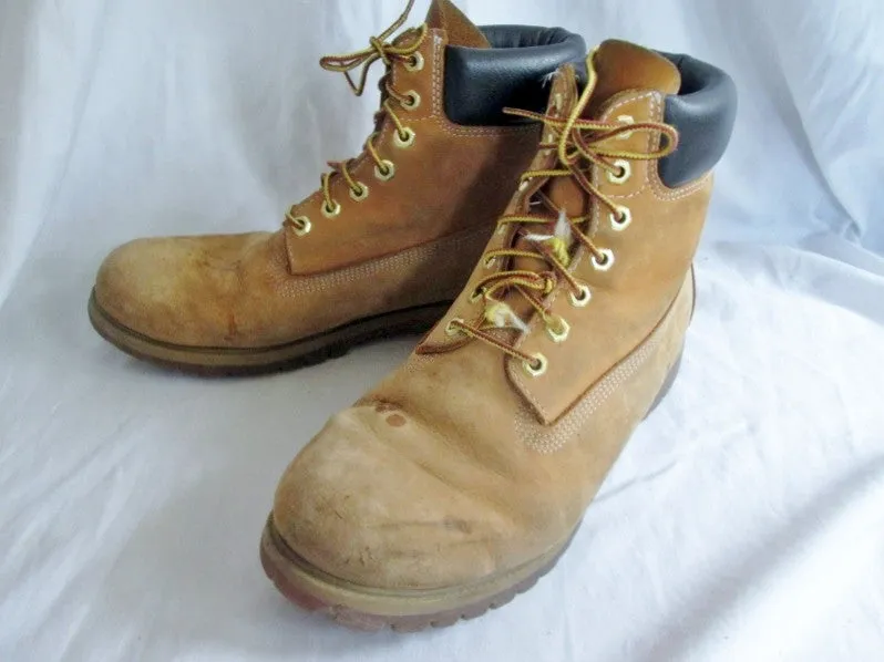 Mens TIMBERLAND 10061 WATERPROOF Leather HIKING Work Boots Trek BROWN WHEAT 11