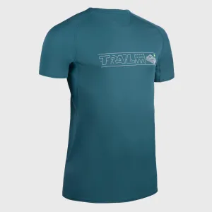 MEN'S TRAIL RUNNING SHORT-SLEEVED T-SHIRT - GRAPH/AQUA