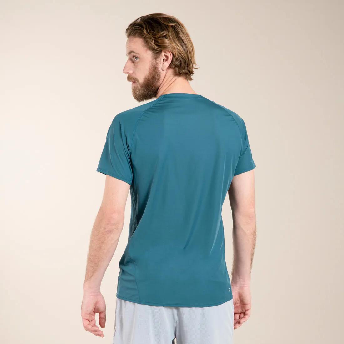 MEN'S TRAIL RUNNING SHORT-SLEEVED T-SHIRT - GRAPH/AQUA