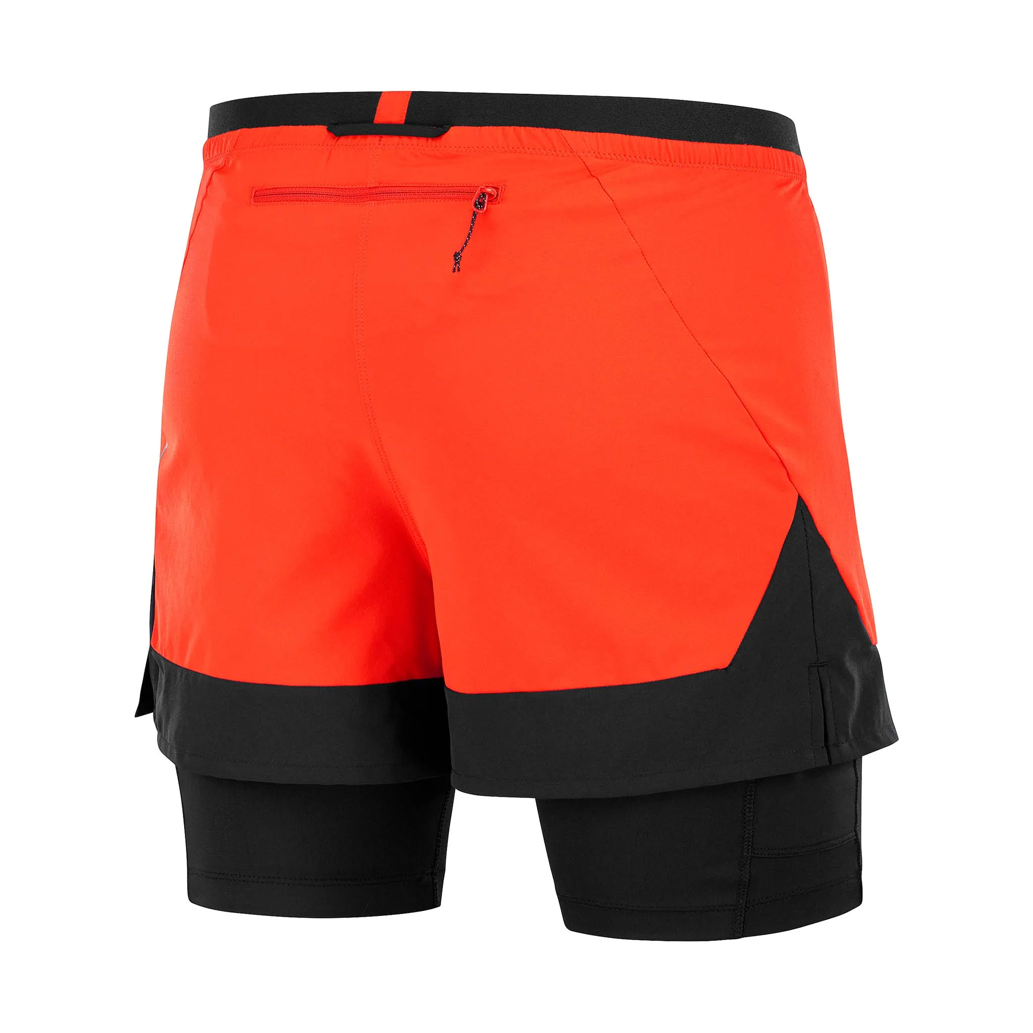 Salomon | Men's Cross 2in1 Shorts - Cherry Tomato/Deep Black