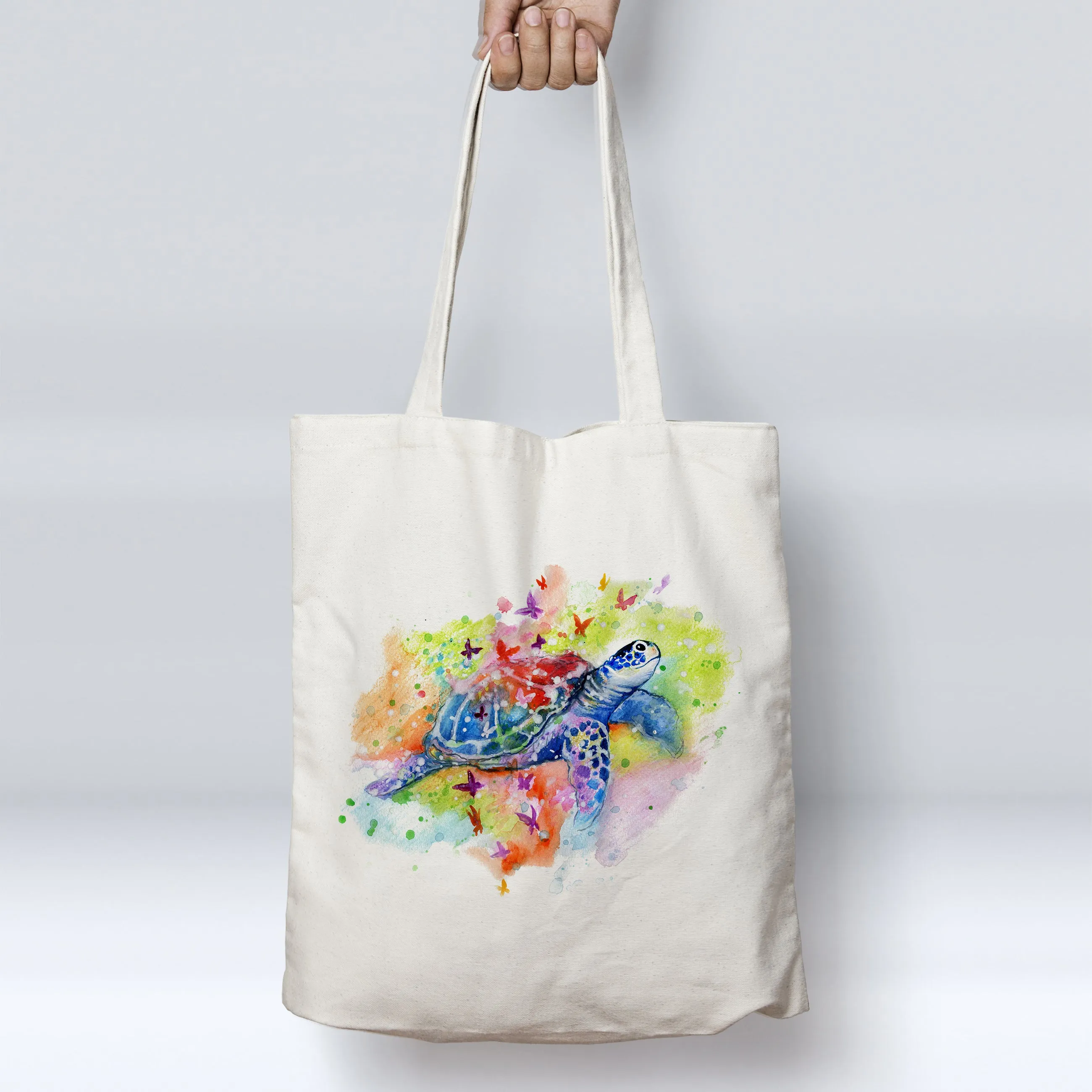 Sea Turtle Splash Beach Tote