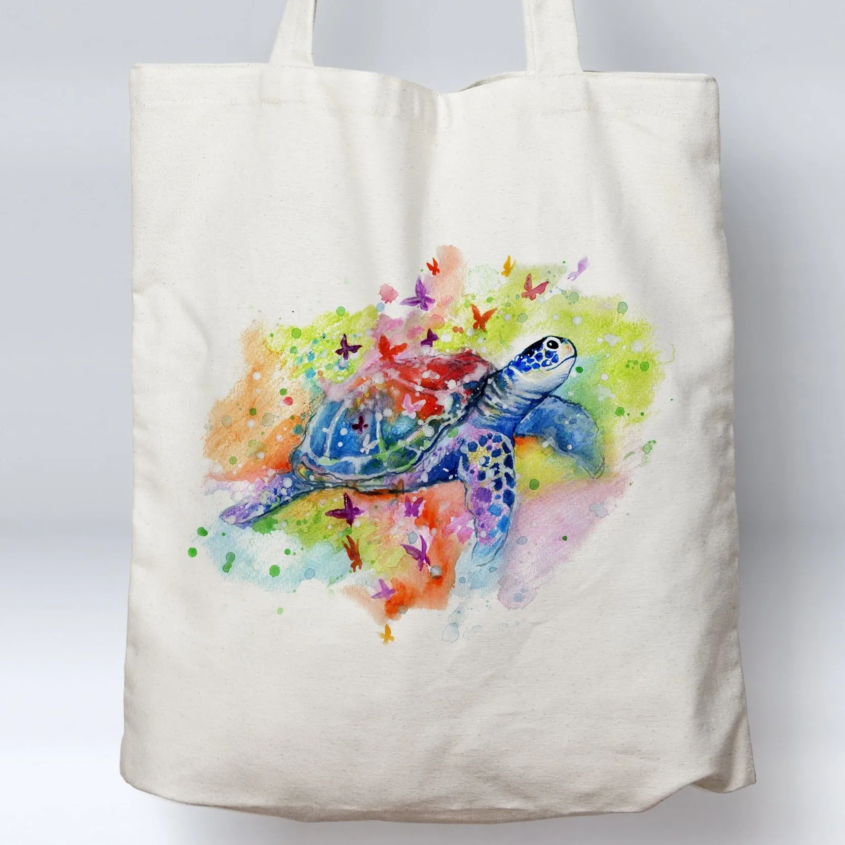 Sea Turtle Splash Beach Tote