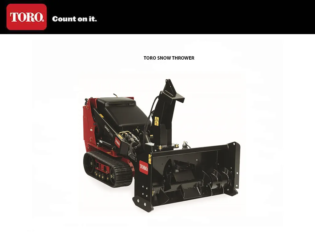 TORO Snow Thrower for mini loader