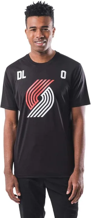 Ultra Game NBA Official Men’s Super Soft Players T-Shirt - Unisex, Portland Trail Blazers - Damian Lillard, Team Color|Portland Trail Blazers