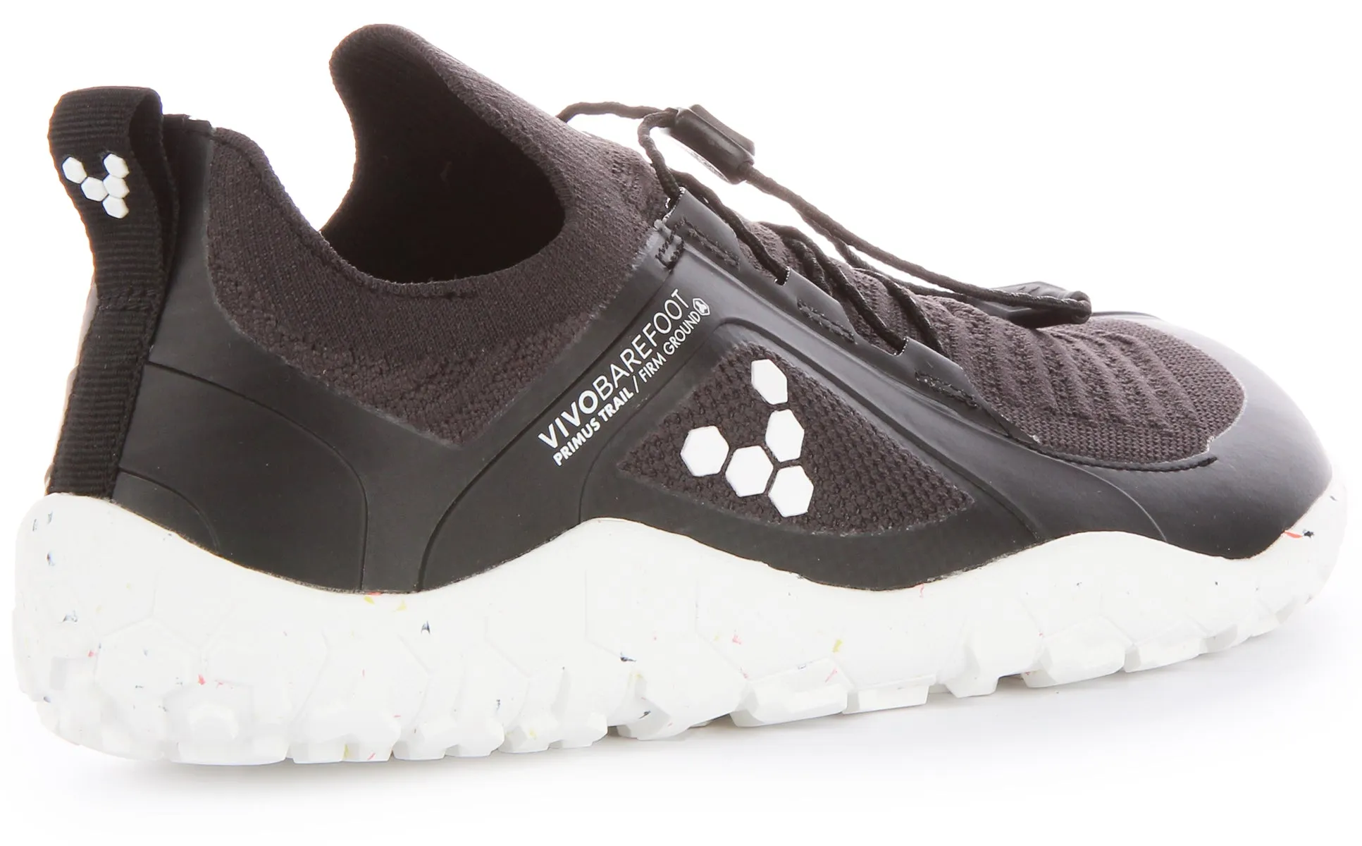 Vivobarefoot Primus Trail Knit FG In Black White For Men