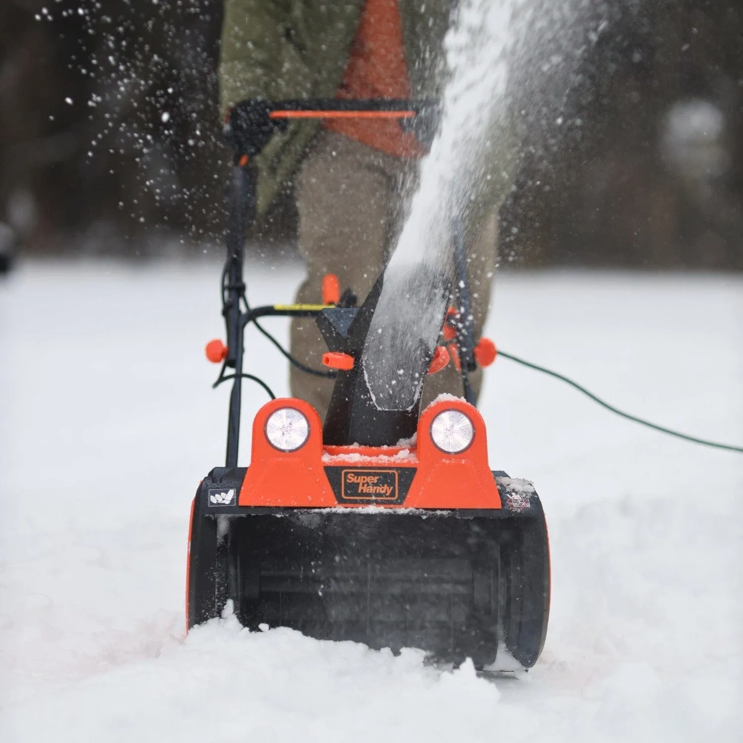 Walk-Behind Electric Snow Thrower - 120V Corded, 10" Clearing Depth