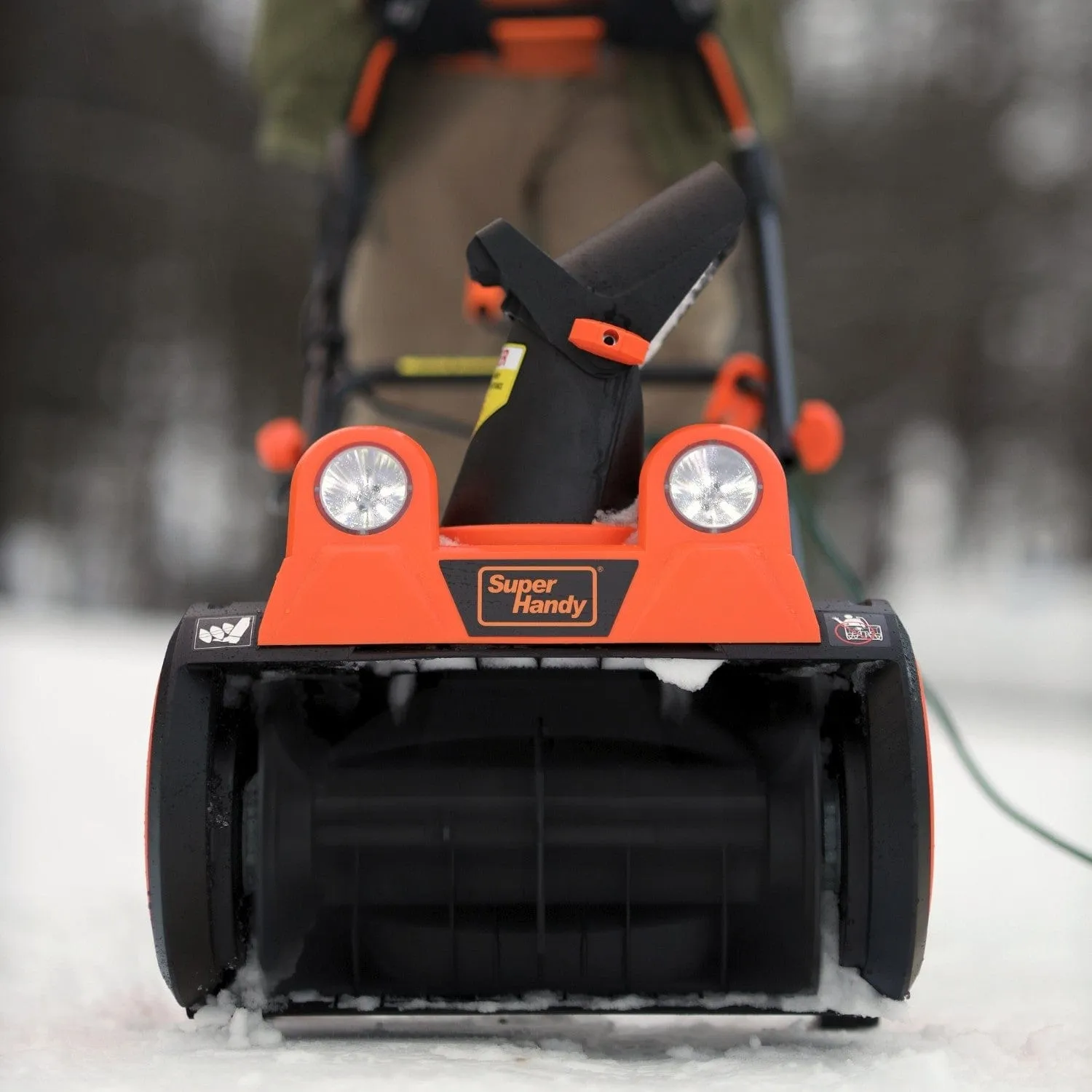 Walk-Behind Electric Snow Thrower - 120V Corded, 10" Clearing Depth